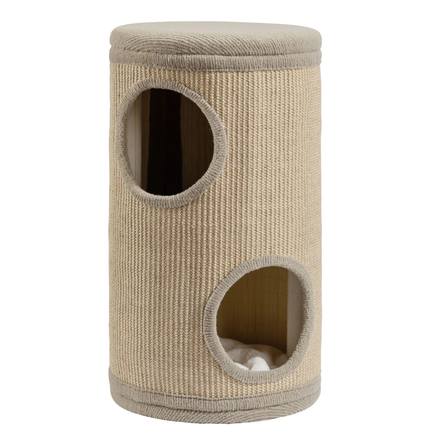 Fudajo Forest Kratztonne Gelb 61Cm Ø35Cm Kratzturm Kratzbaum Katzentonne Katze