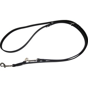 Braune Heim Hunde-Vorführleine aus Softleder, 240 cm lang und 20 mm breit.