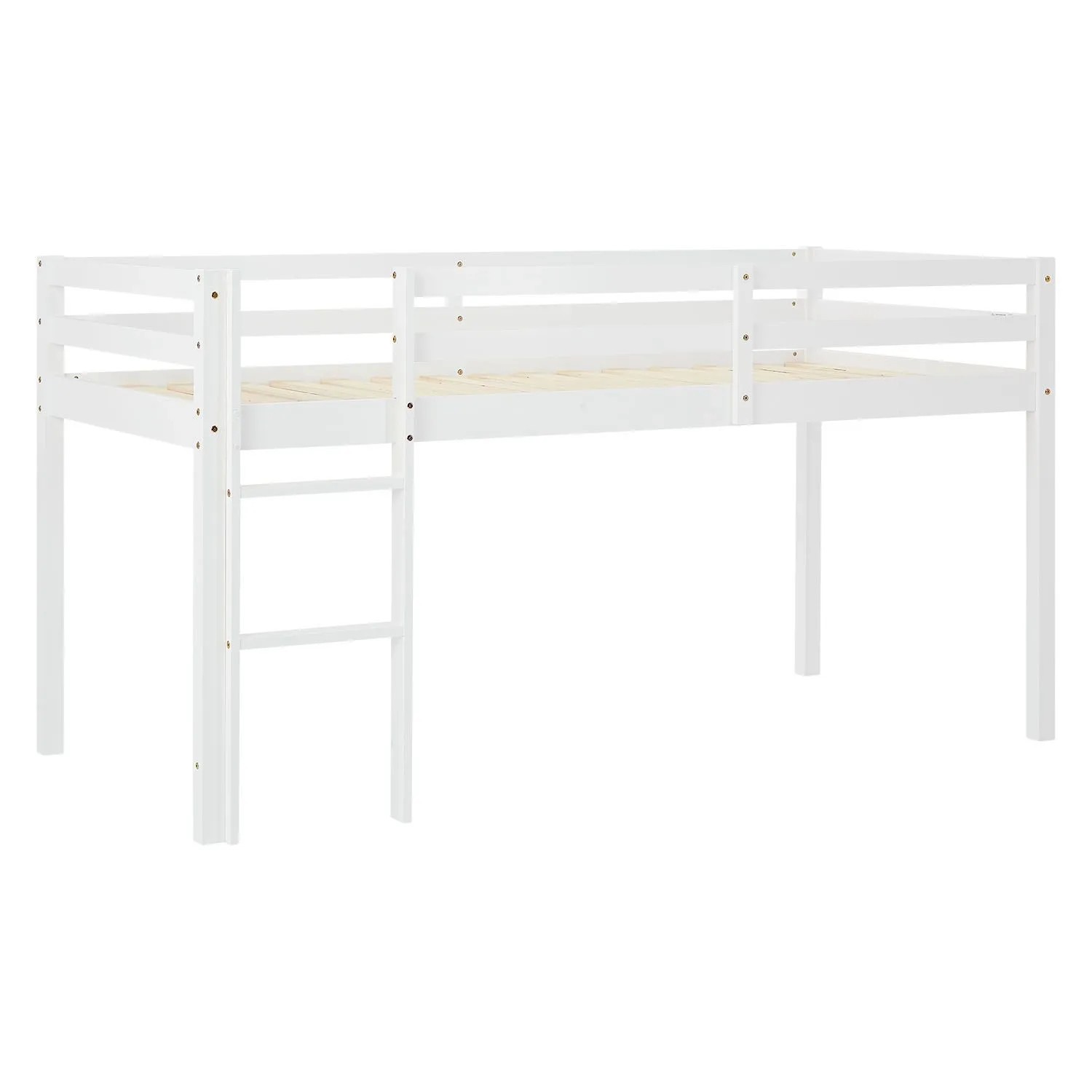 Homestyle4u Kinderbett 90x200 mit Lattenrost in Weiß 2252