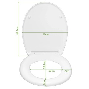 Weißer Banjado WC-Sitz mit Absenkautomatik und E-Gitarren Motiv, Duroplast.