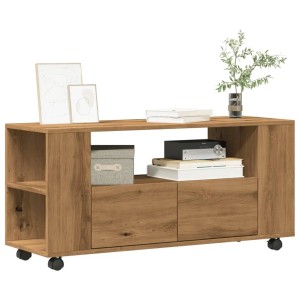 vidaXL TV-Schrank mit Rollen Artisan-Eiche 102x34,5x43cm Holzwerkstoff 855991