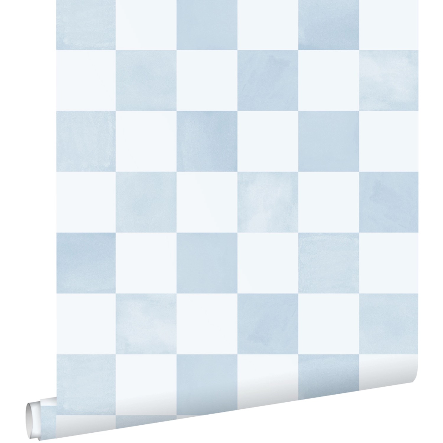 ESTAhome Tapete Karomuster Blau 53 cm x 10.05 m günstig online kaufen