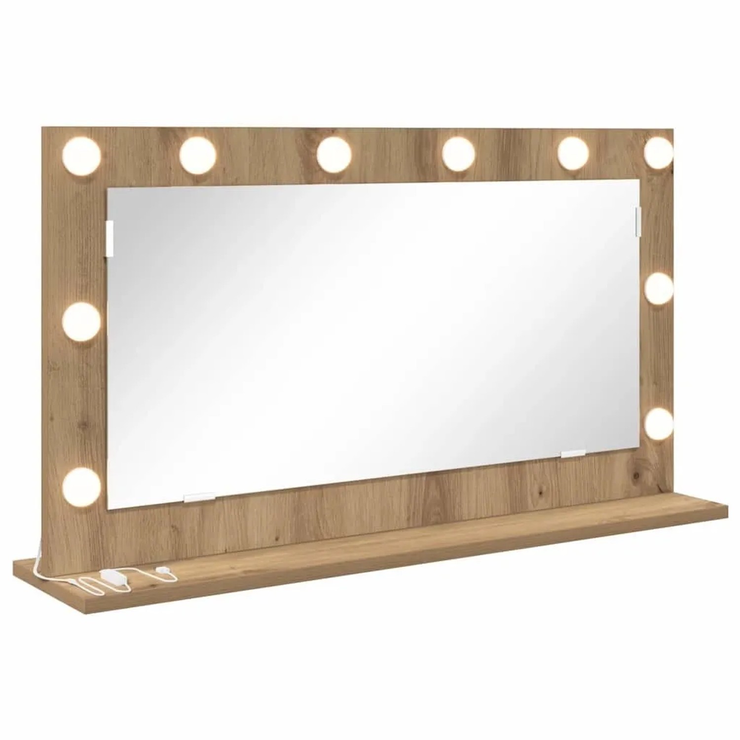 vidaXL Waschtischspiegel Rechtwinklig Artisan-Eiche 80 x 45 x 18 cm 868324