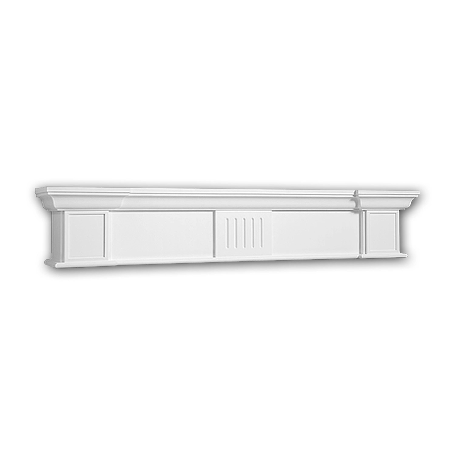 PROFHOME 164004 Zierelement dekoratives Element Stuckdekor aus Polyurethan 129,5 cm x 23,8 cm x 19,5 cm Weiß