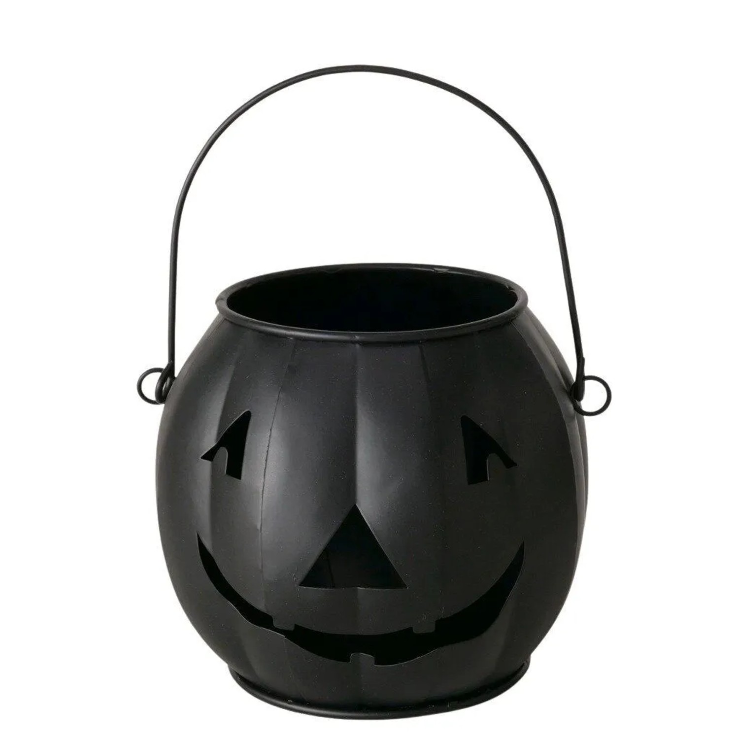 Boltze Windlicht Grimasi Schwarz 14 cm Schmiedeeisen