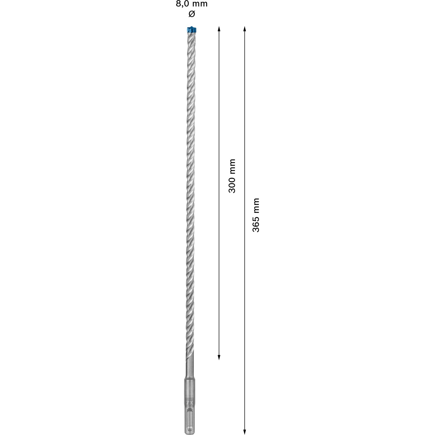 Bosch Expert Hammerbohrer SDS Plus-7X, 8x300x365 mm, Betonbohrer für Bohrhämmer.