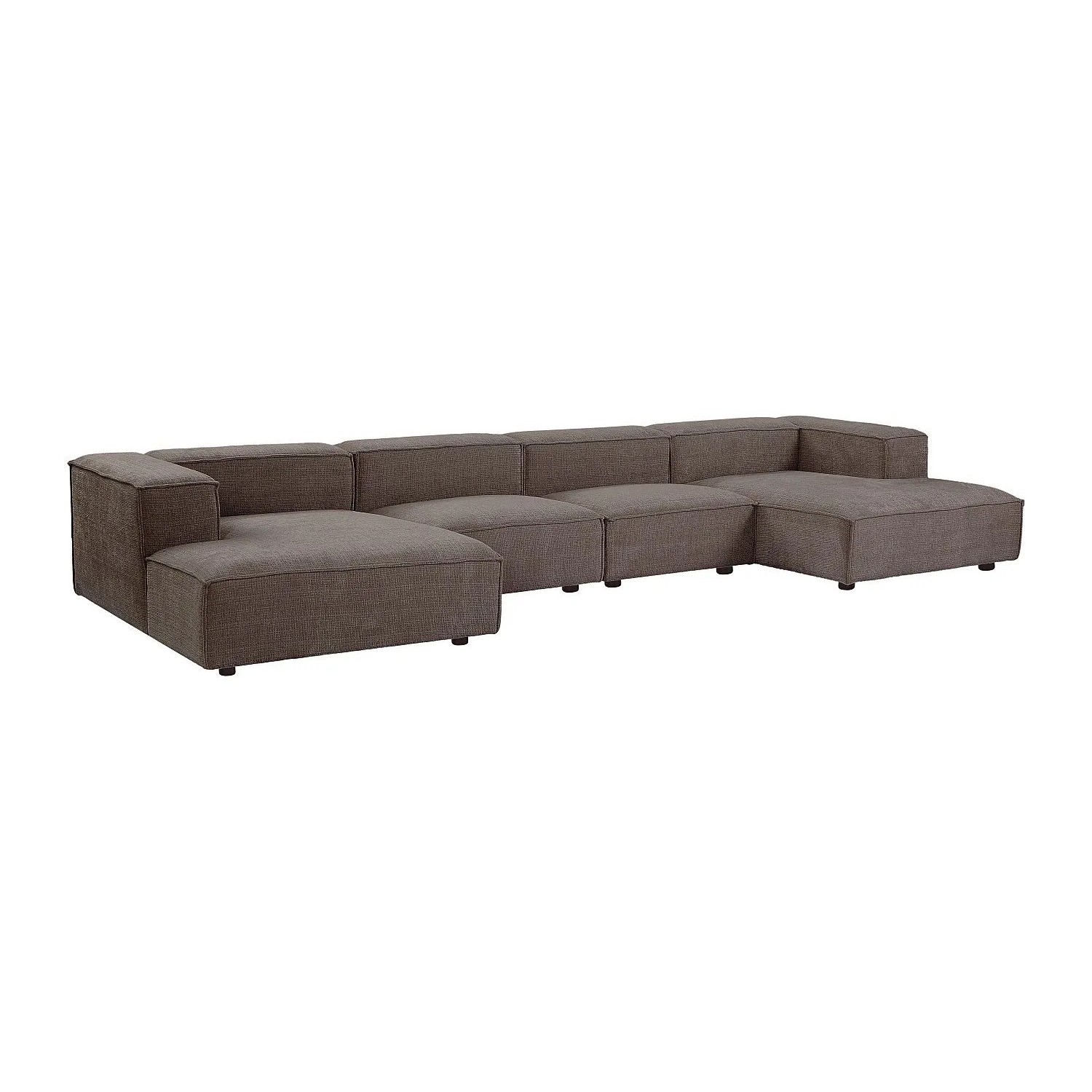 Vente-unique Modulierbares Sofa Ruzolo Taupe 420 cm