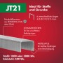 Arrow JT21 V2A Edelstahlklammern, 6 mm, 500 Stück. Ideal für Bastel- und Polsterarbeiten.