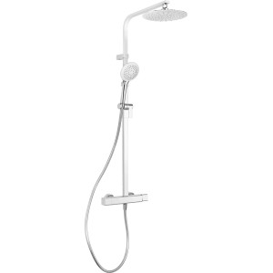 Verchromtes baliv Überkopfbrause-Set KBS-23.450 mit Thermostat-Duscharmatur.