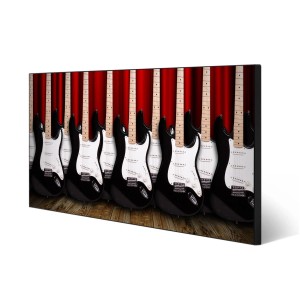 Banjado Magnettafel 78x37cm mit E-Gitarren Motiv. Magnetwand für Notizen und Fotos.