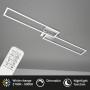 Dimmbare LED Deckenleuchte Frame, 110cm, Chrom-Alu mit Fernbedienung zur Farbtemperatursteuerung.