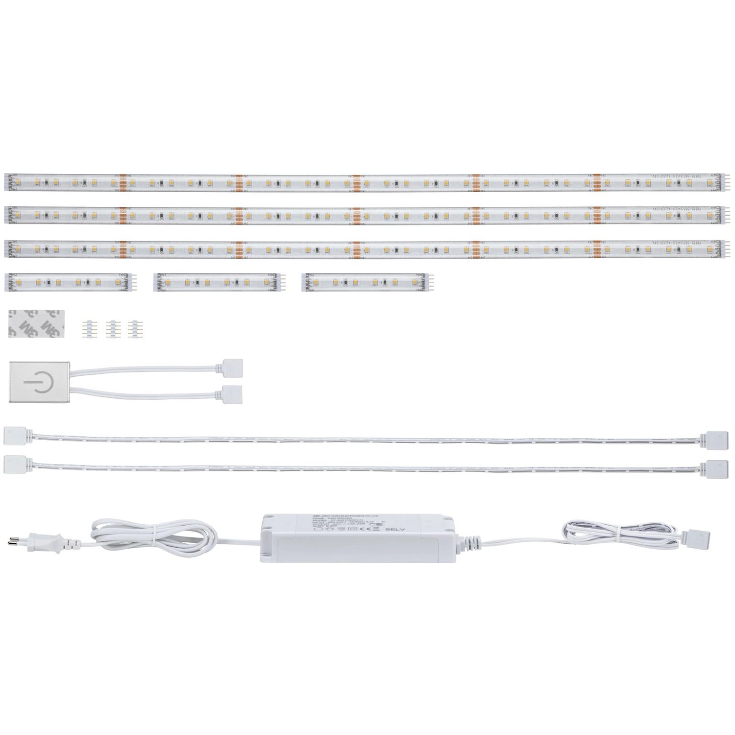 MaxLED 500 Comfort Set kitchen 1,8m IP44 Cover 2700K 11W 230/24V 20VA Silber