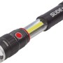 NEBO LED-Taschenlampe Slyde mit ausziehbarer Arbeitsleuchte, robustes Aluminiumgehäuse.