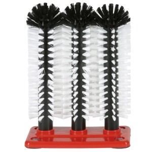 Ich-Zapfe Gläserbürste, 3-teilig, schwarz, für die Küchenausstattung.