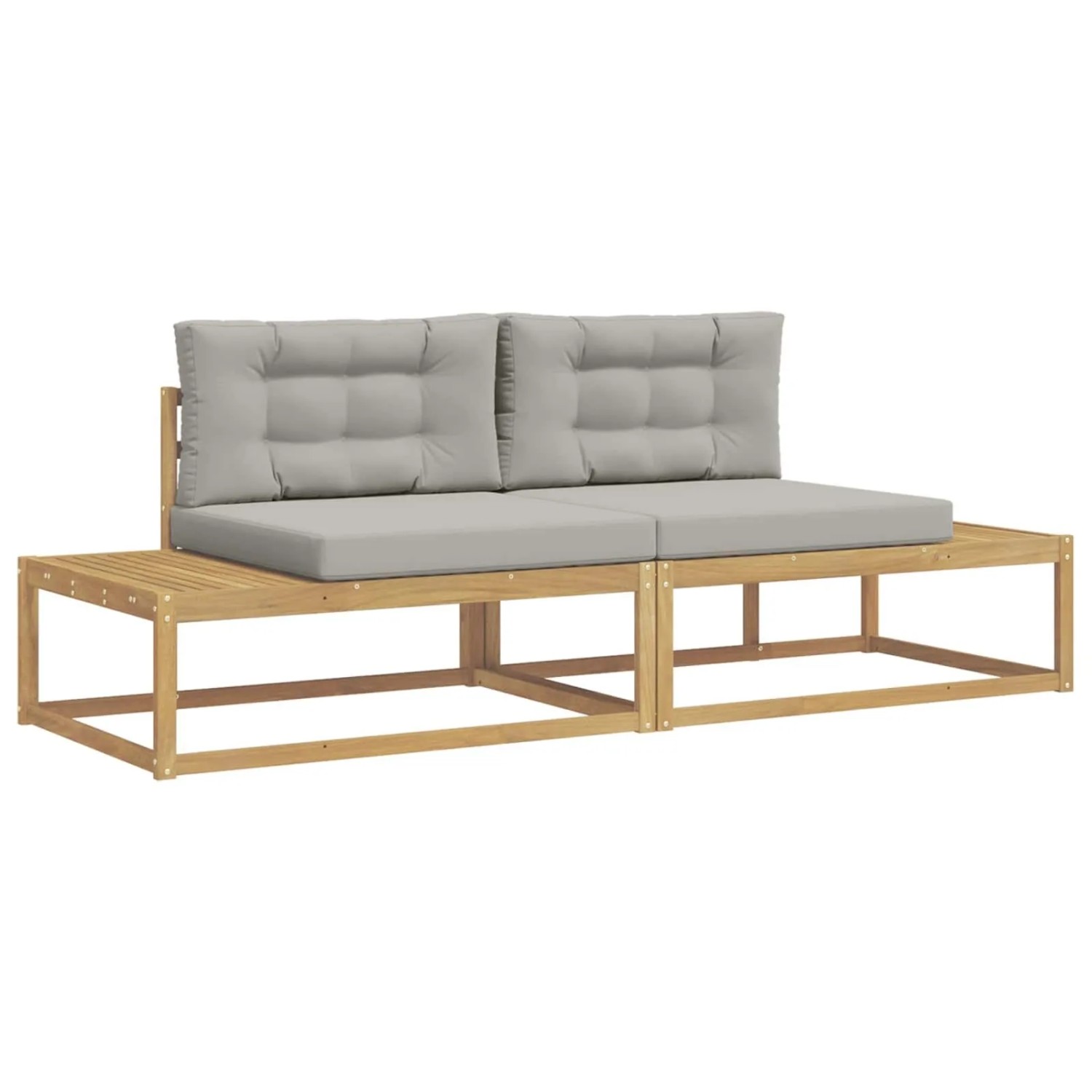vidaXL Outdoor-Sofagarnitur Weiß 230,5 x 83 x 73 cm Polyester 3386990