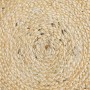 Detailansicht: Runder, creme-farbener Luxor Living Teppich Ivo aus Jute, geflochten.