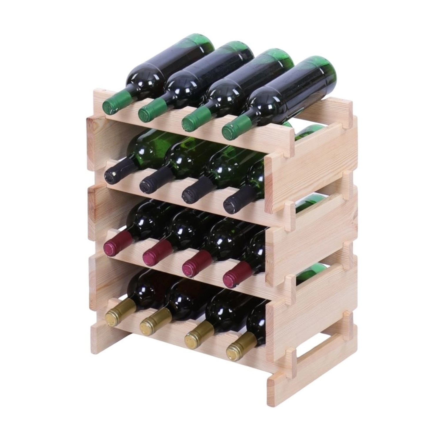 PROREGAL Weinregal VINOTECA FLEX PRO HxBxT 51x46x28cm 16 Flaschen Auf 4 Ebe günstig online kaufen