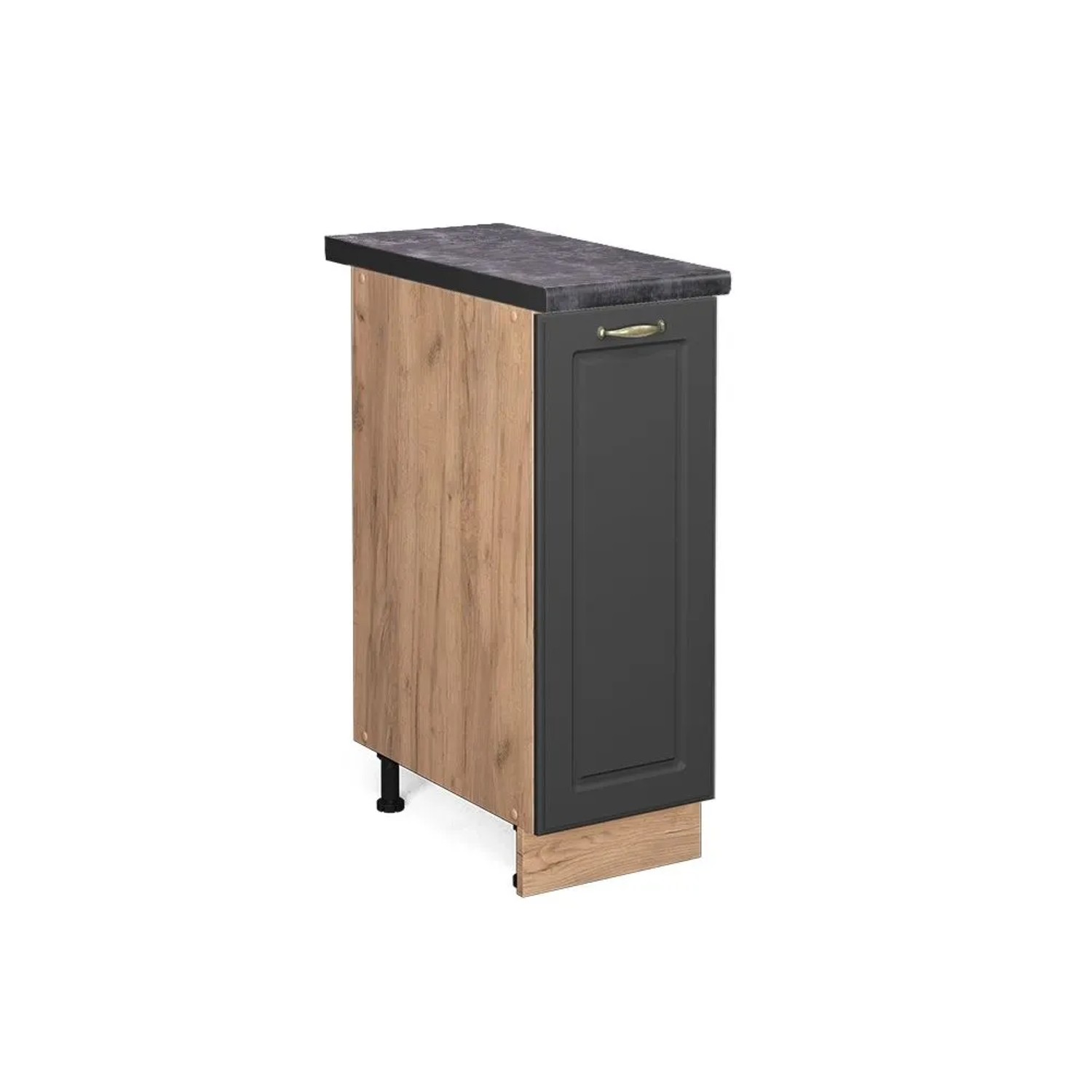 Vicco Apothekerschrank Fame-Line Anthrazit-Gold Goldkraft Eiche 30 cm AP Anthrazit
