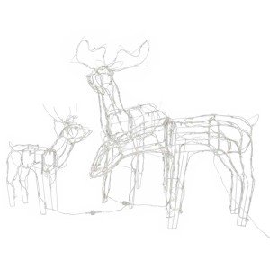 vidaXL 3-Tlg LED-Rentieren-Set Weihnachtsdekoration 229 LEDs 51011