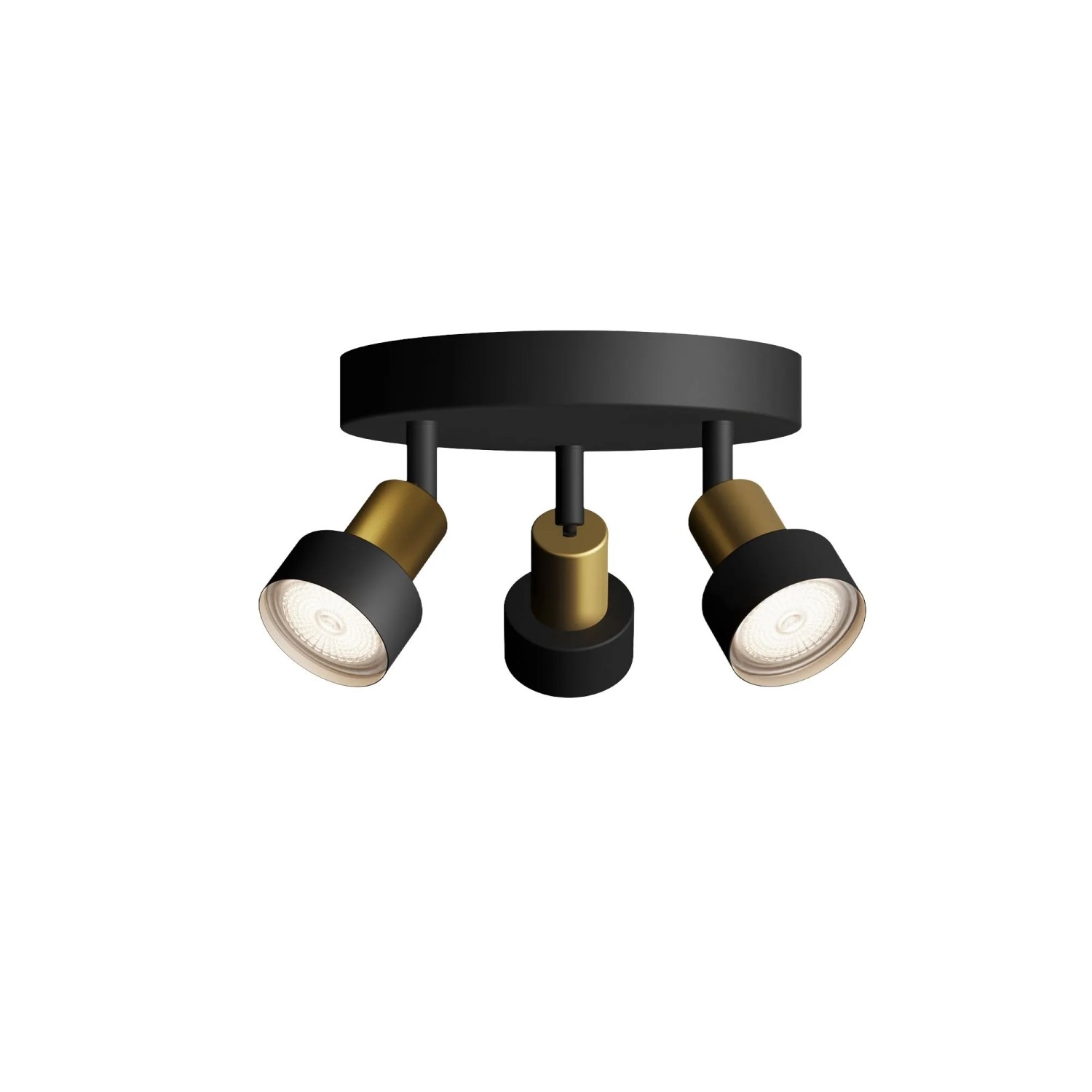 Philips Spot Conduit 3-Flammig 5 W GU10 Rund Schwarz-Gold