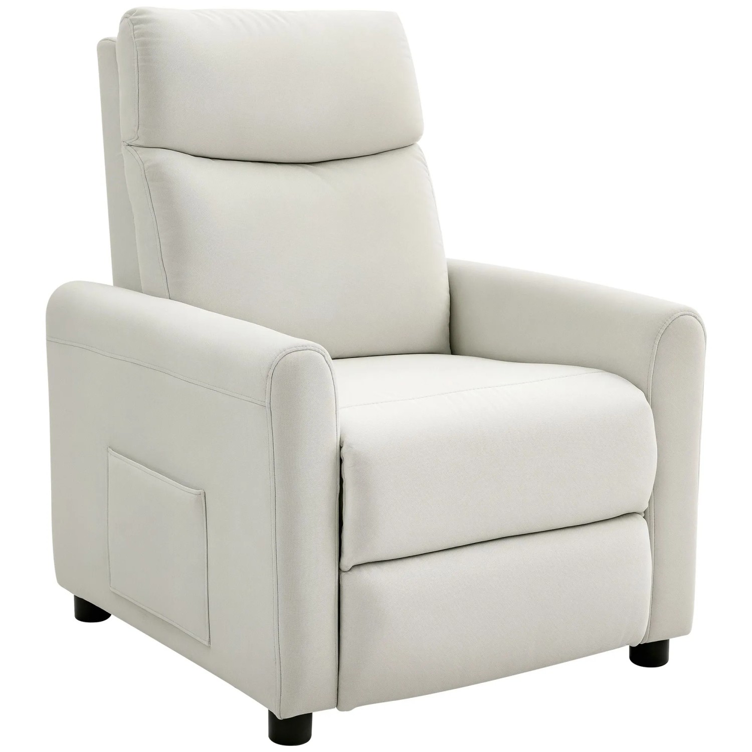 HOMCOM Relaxsessel Polyester 86L x 73B x 100H cm Cremeweiß