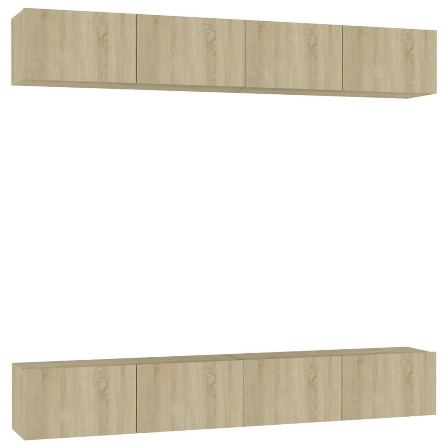 vidaXL TV-Schränke 4 Stk Sonoma-Eiche 100x30x30 cm Holzwerkstoff 3078956