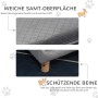 PawHut Hundesofa mit Holzbeinen bis zu 8 kg Samt-Touch Grau 64 x 45 x 36 cm_4