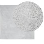 Grauer vidaXL Kurzflor Teppich 200x200 cm. Weiche, flauschige Oberfläche mit Detailansicht der Textur.