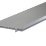 Randabschluss Rahmen Pro, 145 mm x 2000 mm für Terrassendielen. Silbernes Profil.