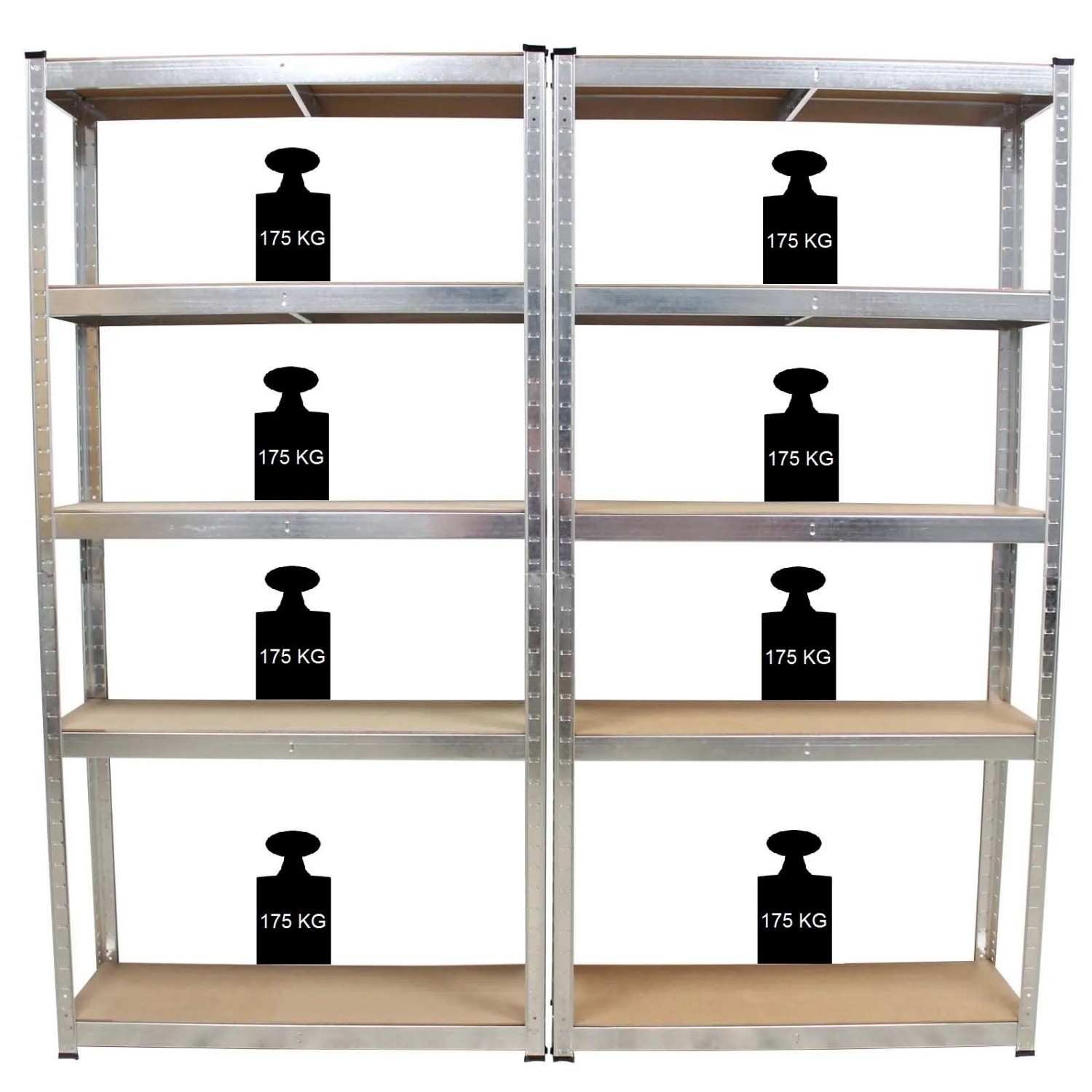 TRUTZHOLM Steckregal 180x90x30 cm 2er Set Schwerlastregal 875kg_3