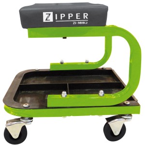 Zipper Montagehocker ZI-MHK2 mit Rollen, Ablageflächen und gepolstertem Sitz für Werkstatt & Garage.