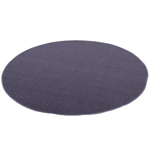 Runder, blauer Sisalteppich (160x160cm) von Snapstyle Natur. Strapazierfähiger Teppich für Wohnräume.