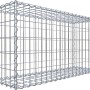 Leerer Gabiona Gabionenkorb, 50x100x30 cm, Maschenweite 5x10 cm, aus verzinktem Draht.