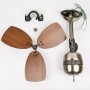 AIRERYDER Deckenventilator Toledo Zinn Antik mit Nussbaum-Flügeln und Wandschalter.