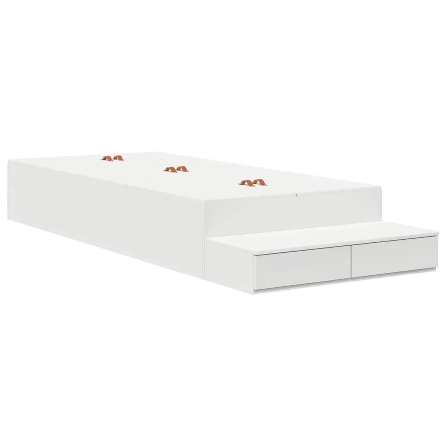 vidaXL Stauraumbett Weiß 90 cm Holzwerkstoff 3335605 günstig online kaufen