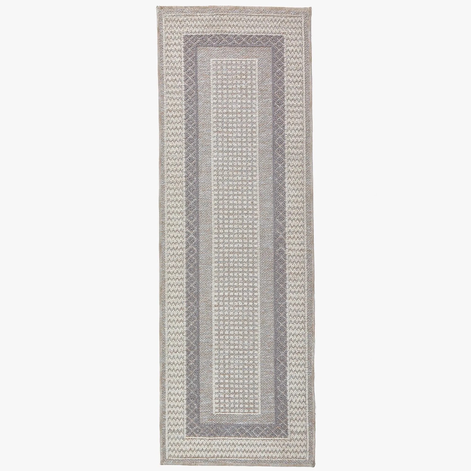 Flair Rugs Kurzflorteppich Modra Waschbar 78 cm x 300 cm Grau