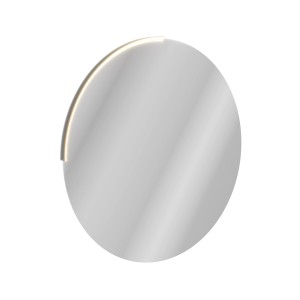 Runder Fackelmann Spiegel Moon, 80 cm, mit LED-Leuchte in Neutralweiß.