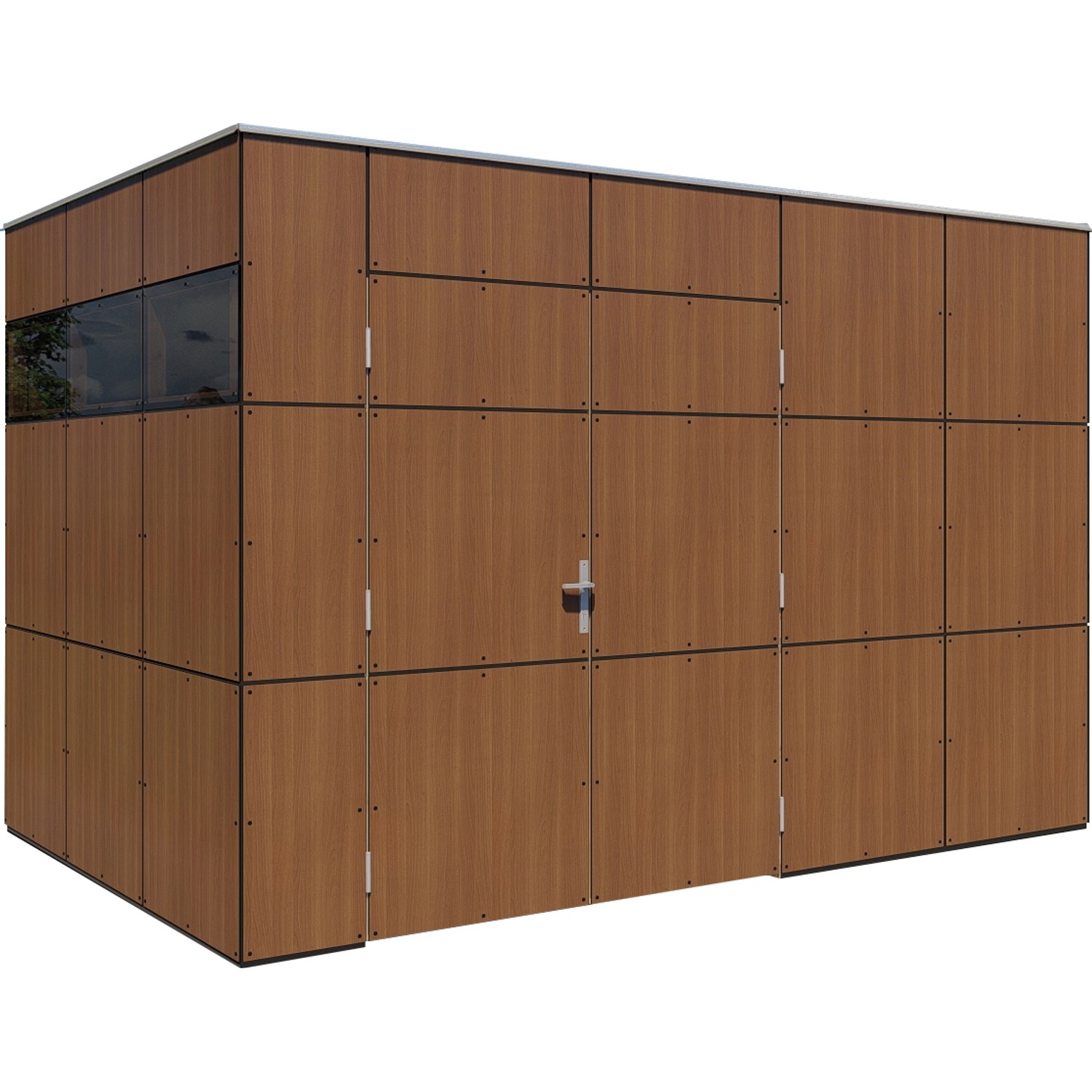Bertilo Gartenhaus HPL 2 Italian Walnut 345 cm x 229 cm FSC® günstig online kaufen
