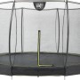 Schwarzes EXIT Silhouette Bodentrampolin D366cm mit Sicherheitsnetz.