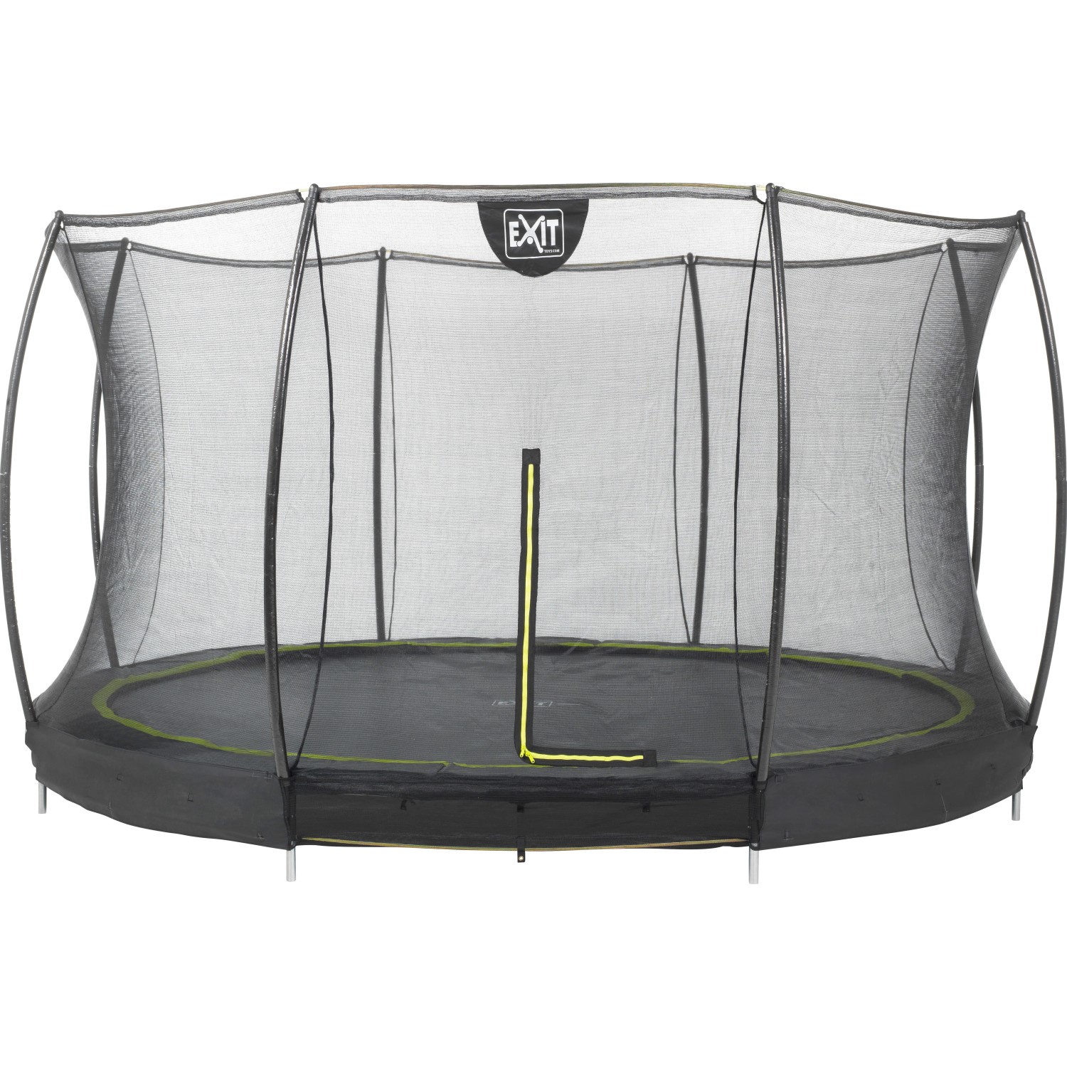 EXIT Silhouette Bodentrampolin D366cm mit Sicherheitsnetz - schwarz