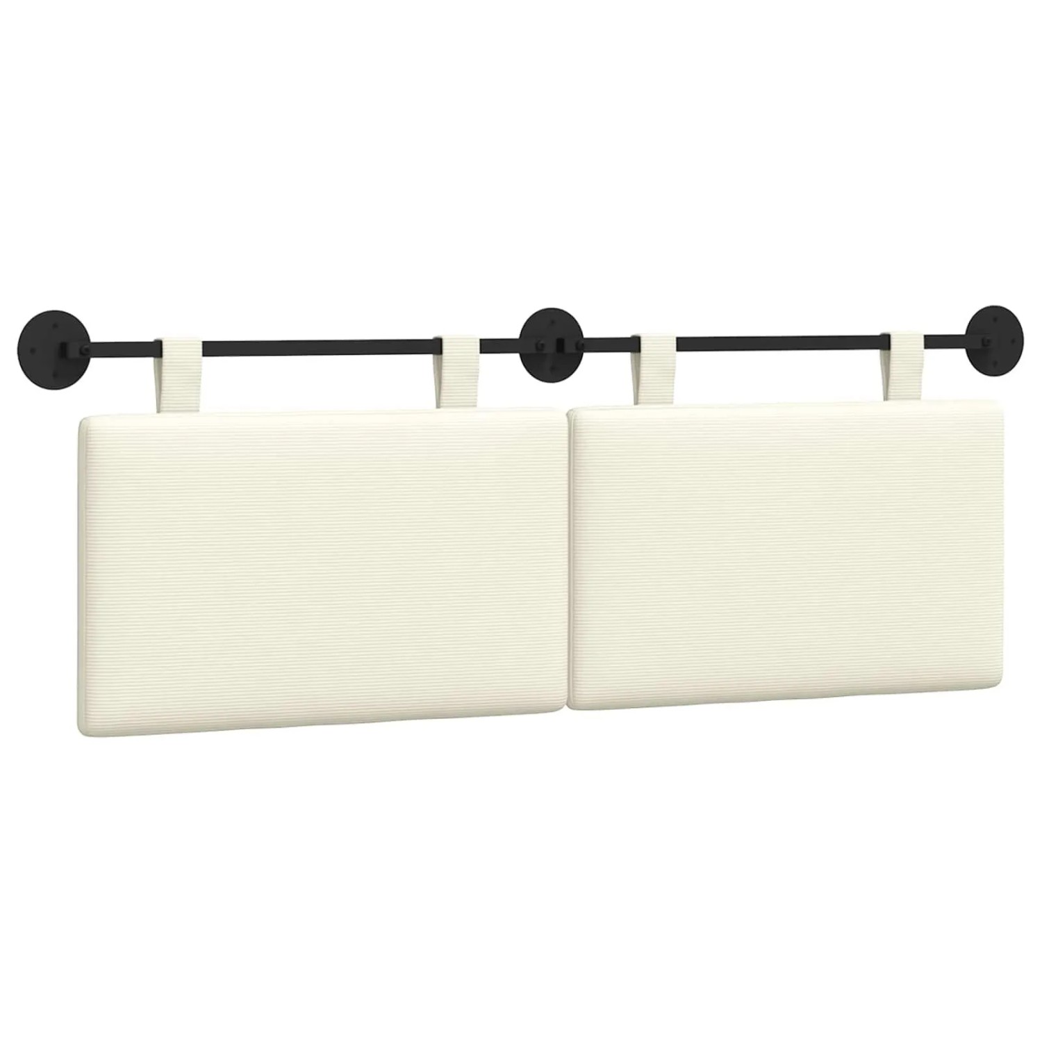 vidaXL Hängevorderseite Wandmontiert Creme 150 x 55 x 5 cm Cordstoff 42031809