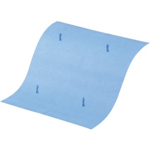 Blaues Vileda Mikrofaser Allzwecktuch, 4er-Pack für streifenfreien Glanz.