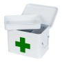 HMF 1771-21CM-01 Hausapotheke Metall Medikamenten Aufbewahrung Box 23 x 17 x 16 cm Weiß