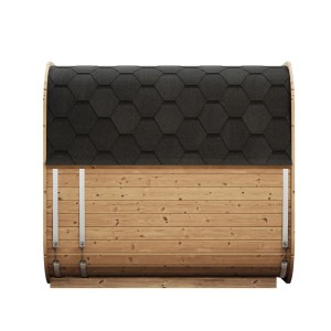 Weka Saunahaus Laadi 2 Thermoholz 28/42 mm mit Kompakt-Ofen 9 kW 400 V