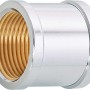 Messing Muffe, 24,1 mm (Rp 3/4) für Gewindefittings, glänzendes Metall mit Innengewinde.