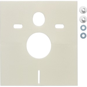 Schallschutz-Set für Wand-WC und Bidet, 38x42cm, mit Befestigungsmaterial für optimale Geräuschreduzierung.