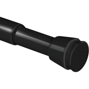 Schwarze Bomoe Neptun Duschstange, ausziehbar von 140-260cm, Detailansicht.