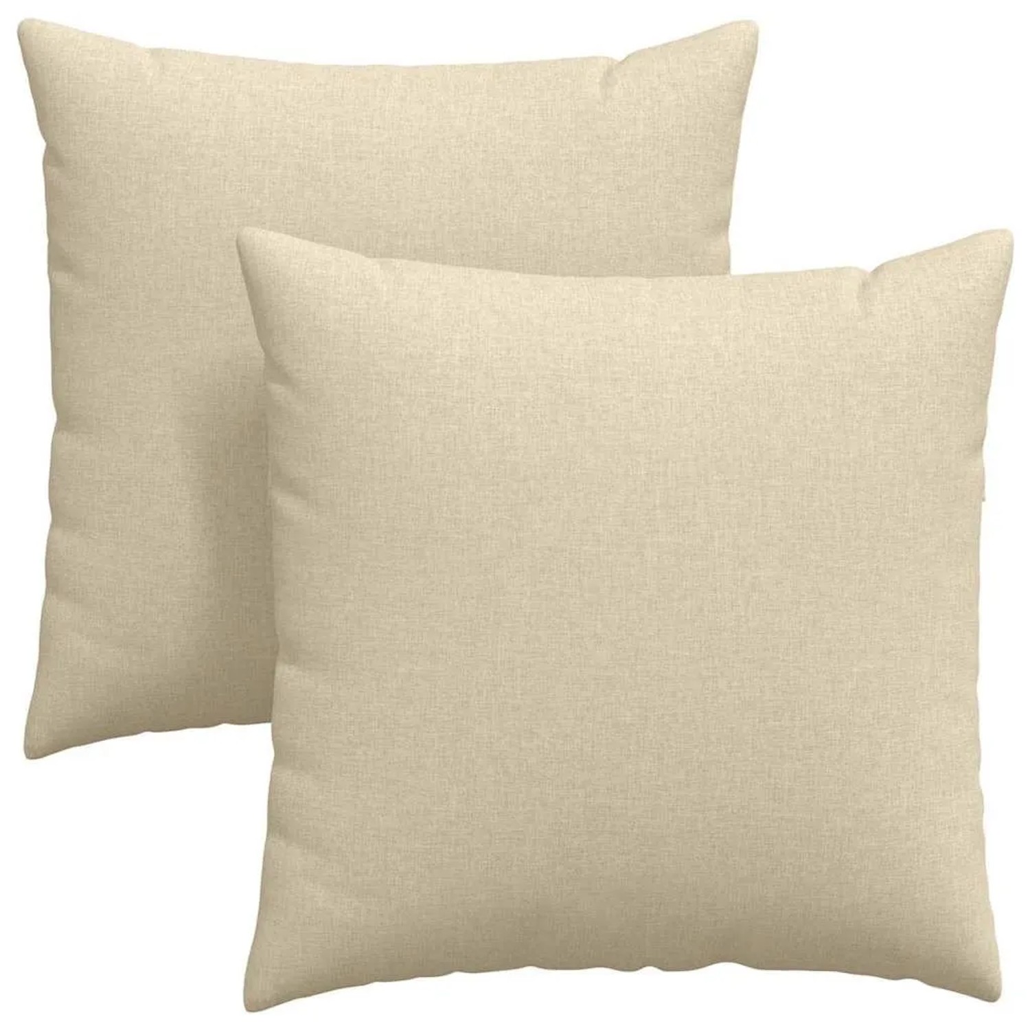 vidaXL Sofakissen 2 Stück Creme 60 x 60 cm Stoff 42014004
