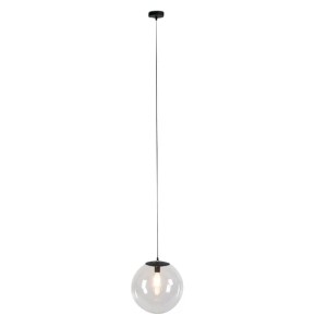 Moderne transparente Hängelampe Pallon, 35 cm Durchmesser. Lampe für Wohnzimmer & mehr.
