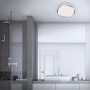 Briloner LED-Deckenleuchte Acorus, Ø 33cm, Chrom, mit Sternenhimmel-Effekt im Badezimmer.